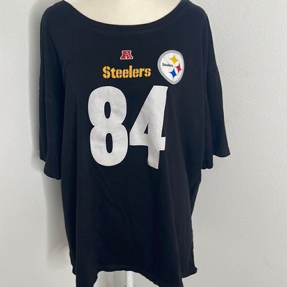 Pittsburg Steelers T-shirt. Size 2X. Majestic Antonio Brown Classic. - Picture 1 of 8